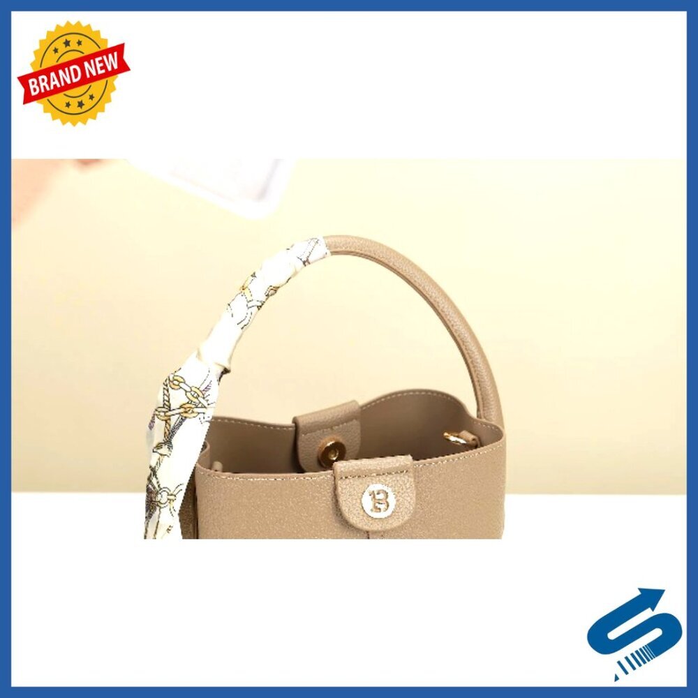 Vegan Leather Mini Bucket Crossbody Bag Removable Strap Chic Travel Essential - Picture 7 of 7